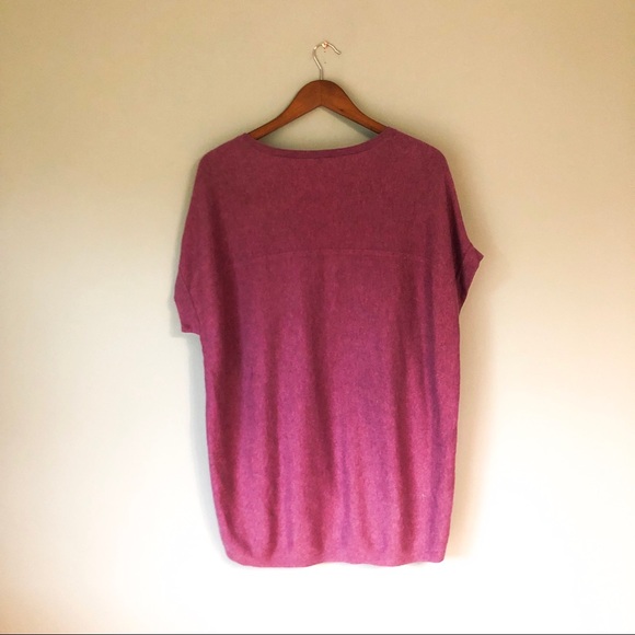 LOFT | Plum Short Sleeve Tunic Knit Sweater Top - Picture 6 of 8